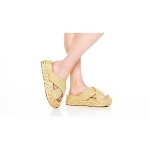 DOLCE VITA Blume Platform Slide Sandal Slip On Size 8 MINIMALIST COMFY VACAY